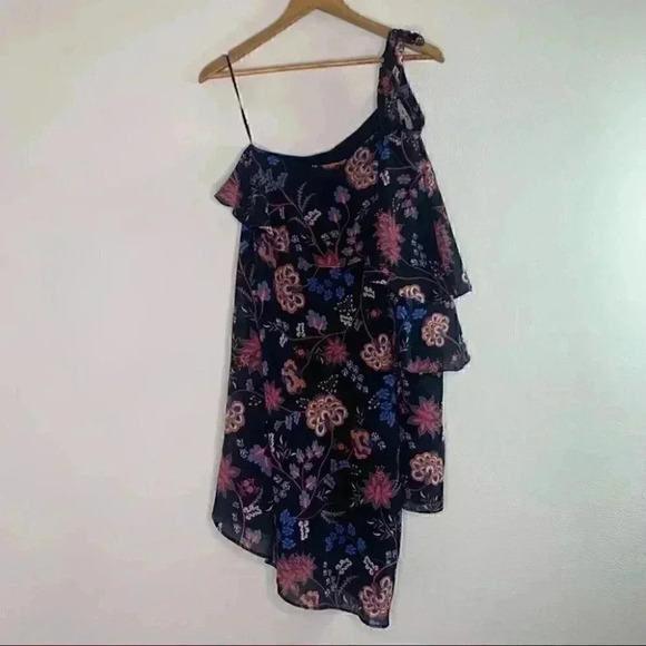 Ella Moon one Shoulder Floral Ruffle Dress m - Picture 9 of 9